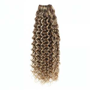 ผมต่อแบบเวฟ Jerry Curly รุ่นใหม่ 3B # 8/22 สีน้ำตาลอบเชยและสีบลอนด์แซนดี้ ความยาวยืดแล้ว 8-28 นิ้ว - Product Image 1