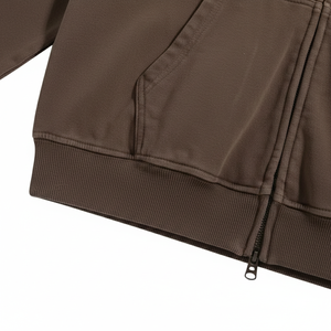 Sweat à capuche pour homme en molleton de luxe personnalisé, broderie solide, streetwear, 100% coton, vintage, surdimensionné, délavé à l'acide, délavé au soleil, usé - Product Image 4