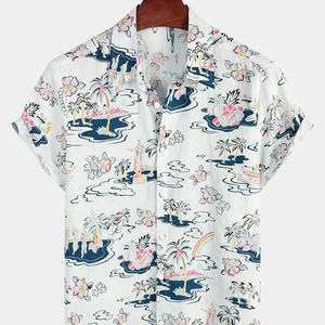 เสื้อเชิ๊ตลำลองแขนสั้นสำหรับผู้ชายเสื้อเชิ๊ตผู้ชายเสื้อเชิ๊ตครึ่งแขนพิมพ์ลาย3D - Product Image 1