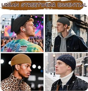 Gorro de punto acanalado grueso, accesorio de ropa de calle clásica de tacto suave y cálido para hombres y mujeres, uso diario acogedor y elegante - Product Image 4