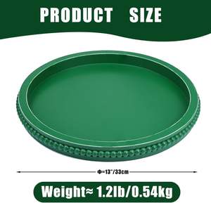 Bandeja Otomana Decorativa de Madera Verde Hecha a Mano con Diseño Tradicional para Mesa de Centro, Encimera de Cocina, Sala de Estar y Fiestas de Boda - Product Image 6