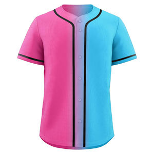 Maillot de baseball et de softball unisexe à rayures personnalisées, vêtements de sport en polyester respirant avec broderie et sublimation imprimée pour adultes - Product Image 1