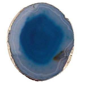 Accessoires de vaisselle Design nordique Sous-verre en agate de qualité supérieure avec tranche d'agate galvanisée en or Prix de gros - Product Image 2