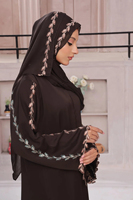 Abaya Informal de Secado Rápido y Transpirable para Mujer, Manga Larga, Modesta, Musulmana, Color Sólido, Elástica en Cuatro Direcciones, Ligera, Antiarrugas, Holgada