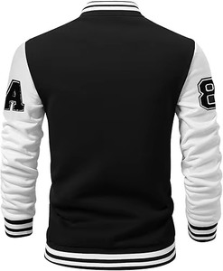 100% poliéster personalizado equipo deportes y Club nombre logotipo béisbol Letterman Universidad Varsity chaqueta en muchos colores - Product Image 3