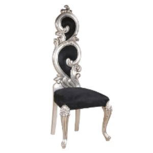 Sillas de trono real antiguas Marco de plata de madera Bueno en calidad Sillas de trono de boda Highback Precio al por mayor - Product Image 3