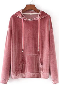 Unisex Velvet Velour <b>Swag</b> Fashion Hoodie Breathable Casual Summer Hooded Embroidered Design Sustainable Anti-Shrink - Product Image 2