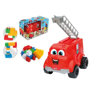 Mein erstes Feuerwehr auto mit 30 Blöcken Smart Kid Engaging Building Set Blocks Fahrzeug Lernspiel Großhandel Kinderspiel sets