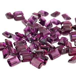 Grenat Rhodolite rose naturel coupe octogone 6x8mm à facettes-grenat Rhodolite rose en vrac pierre précieuse de qualité supérieure - Product Image 6