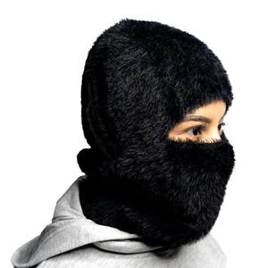 Balaclava d'hiver en tricot de haute qualité avec logo personnalisé, capuche de ski discrète pour le cyclisme et l'alpinisme, usage quotidien - Product Image 2