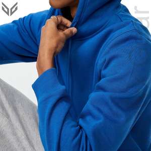 เสื้อฮู้ดแขนยาวผ้าฟลีซสำหรับผู้ชายผ้าคอตตอนโพลีเอสเตอร์เสื้อสวมหัวดีไซน์แบบลายพื้นสำหรับฤดูหนาวสินค้าออกใหม่ - Product Image 4