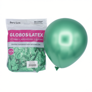 Palloncini in Lattice Party Love 30cm Verde Metallizzato R12 Decorazioni per Feste - Product Image 2