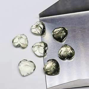 Pierre précieuse en améthyste verte naturelle, taillée en forme de cœur, facetée, 10 mm, cristal sculpté en vrac pour la fabrication de bijoux - Product Image 5