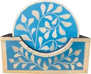 Sous-verre à thé en os incrusté, fait main en Inde, de haute qualité, poli, pour la décoration de table de cuisine, promotionnel - Product Image 6