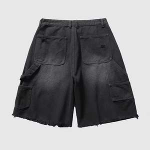 High Street Fashion Elastic Waist Jean <b>Shorts</b> Men Manufacturer Custom Logo Baggy Distressed <b>Shorts</b> Denim <b>Camo</b> <b>Shorts</b> - Product Image 3