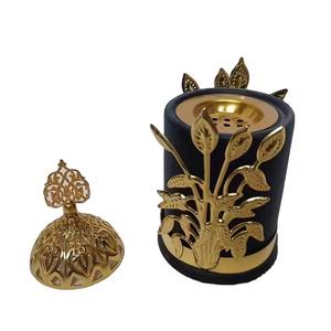 Ensemble de 3 brûleurs d'encens en métal écologiques de style arabe Bakhoor Oud pour la décoration de la maison et des hôtels - Product Image 3