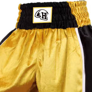 2025 nuevo estilo de secado rápido 100% algodón pantalones cortos de entrenamiento de boxeo patrón sólido con cintura elástica impresión Digital - Product Image 2