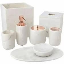 Accessoire de salle de bain de luxe en marbre blanc/noir/vert, ensemble de quatre pièces et utilisation à la main pour le produit Offre Spéciale - Product Image 6