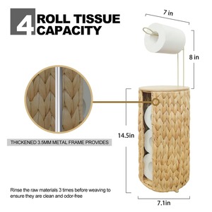 Boîtes de rangement pour papier toilette en jonc tressé, faites à la main, écologiques, naturelles, pour la maison et la décoration intérieure, vente en gros du Vietnam - Product Image 4