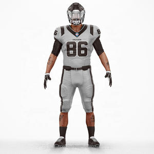 Custom Solid Red American & Rugby <b>Football</b> Jersey & Shorts Breathable Plus Size Printed Sublimated Polyester Uniform - Product Image 4