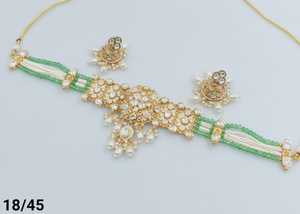 <b>INDIAN</b> TRADITIONAL and FASHIONABLE COPPER JEWELLERY BRIDAL WEDDING JEWELLERY <b>SET</b> for WOMEN EARRINGS and NECKLACE <b>SET</b> - Product Image 2