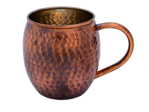 Tasse à boire de Cocktail de conception en relief supérieur en cuivre avec poignée en laiton pur moderne pour un usage domestique cadeau à quelqu'un - Product Image 6