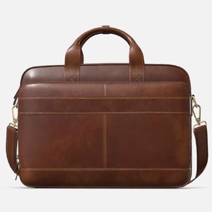Nuevo bolso de oficina de cuero genuino para hombre de calidad profesional 2025, bolsos de cuero con logotipo personalizado OEM de cuero de negocios de alta calidad - Product Image 5