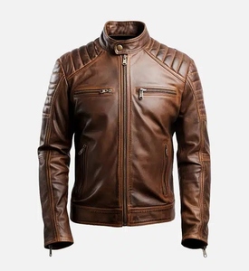 Pakistani แจ็กเก็ตหนังสำหรับผู้ชายแจ็กเก็ตมอเตอร์ไซด์ - Product Image 1