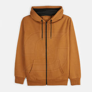 Sudadera con capucha de invierno para hombre de mejor diseño, gran oferta, ropa de calle, patrón sólido, tela de punto, 100% algodón, cuello con capucha, forrado, teñido liso - Product Image 1