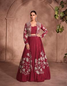 ผ้าไหมชินออนพรีเมี่ยมที่สวยงามพร้อมการเย็บปักถักร้อยผู้ผลิตและผู้จำหน่ายจากอินเดียในอัตราที่ต่ำที่สุด - Product Image 6