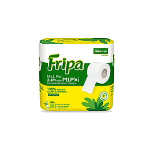 Papier toilette blanc recyclé Fripa Maxi 2 plis 100% écologique 6 rouleaux/paquet - Product Image 3
