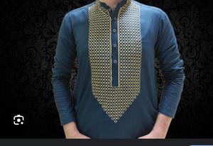 Meilleurs fabricants de vêtements, dernières créations de robes afghanes à motifs unis pour hommes, broderie personnalisée, service OEM ODM pour l'Aïd - Product Image 5