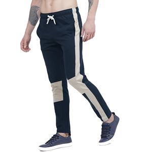 กางเกงรัดรูปสำหรับผู้ชายเนื้อผ้าระบายอากาศสีกรมท่ามีกระเป๋าด้านข้างแบบลำลองสำหรับฤดูร้อน - Product Image 1