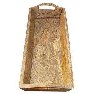 ถาดไม้, ถาดเสิร์ฟไม้, ถาดไม้ยาว, ถาดไม้สําหรับบาร์, โรงแรมทรงกลมและสี่เหลี่ยม MZ INTERNATIONAL - Product Image 3