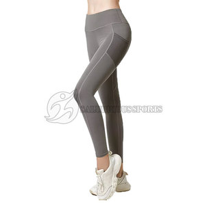 Ropa deportiva ligera para mujer, conjuntos de mallas de Yoga para Fitness, pantalones de secado rápido transpirables de cintura media con patrón sólido elástico en cuatro direcciones - Product Image 4