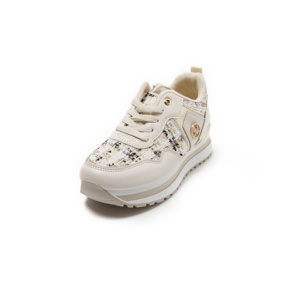 JOMIX ND10506-2 Chaussures de course décontractées et légères pour femmes, baskets respirantes en maille avec détails dorés - Product Image 1