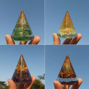 Gran oferta, pirámide de orgón a granel de la mejor calidad, amatista Natural, cono de energía curativa, esfera de cristal de Chakra, piedra preciosa tallada, amor - Product Image 5
