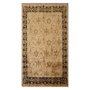 Alfombra india anudada a mano única en su tipo, de 8'2'' x 7'10'' - Product Image 1