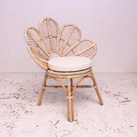 Magnifique chaise en rotin en forme de fleur de paon pour adultes, meubles en osier, chaises de loisirs, vente en gros au Vietnam, prix bas