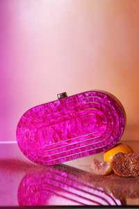 Sac à main en résine Pochette de demoiselle d'honneur de mariage vintage de créateur Sac exclusif pour femme à la mode - Product Image 2