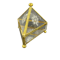 Boîte à bijoux en verre au design élégant boîte à bijoux en verre en métal et fer boîte décorative à bijoux chère meilleure vente