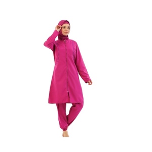 Nouveau maillot de bain modeste, écologique, à séchage rapide, en spandex/nylon, pour femmes musulmanes, confortable, manches longues, hijab, burqa, couvrant entièrement, sportif - Product Image 3