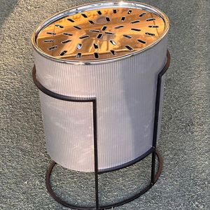 High Quality Corten Steel Firepit Outdoor Barbeque Party <b>Camping</b> Use Modern Black Powder Coated Freestanding <b>Portable</b> Style - Product Image 1