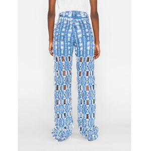 Ripped and Repair Jeans Manufacturer High Waist Casual Straight Jeans <b>for</b> <b>Women's</b> Custom Jeans Denim Pants OEM Serviced - Product Image 5