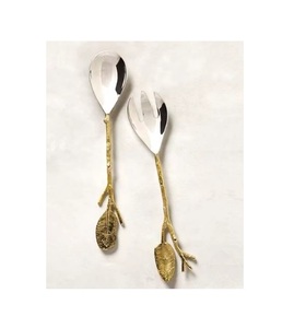 Grossiste Couvre-chef en métal en acier inoxydable Poignée en métal argenté pour la vaisselle de mariage Ensemble de couverts en miroir - Product Image 3