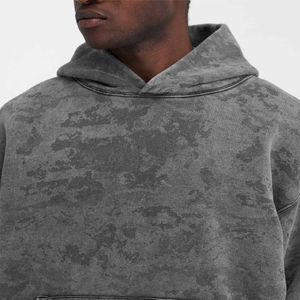 Unisex Polyester/Cotton Fleece Breathable 340g Hoodie Custom Logo Streetwear Heavyweight <b>Pullover</b> Oversized <b>for</b> <b>Men</b> Solid Plain - Product Image 6