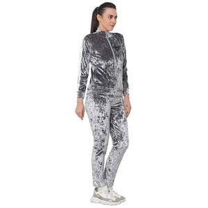 Fashion Adjustable Zipper Custom Long Sleeve Women's Suits Jogger <b>Tracksuits</b> <b>velvet</b> Hoodie and trousers Sets - Product Image 2