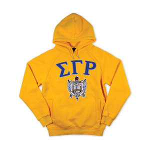 Logo personnalisé 60% coton 40% polyester 350 gsm polaire chenille broderie or royal SGR pull à capuche - Product Image 1