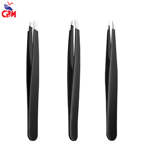 Pinzas profesionales de acero inoxidable con punta inclinada 3 en 1, herramienta de belleza de precisión para depilación de cejas y vello facial - Product Image 3