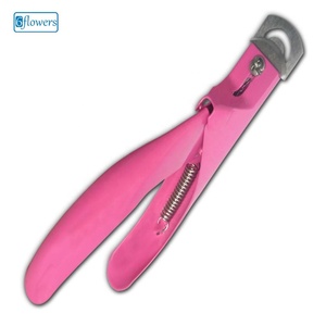 Coupe-ongles professionnel rose manuel en plastique, outil de manucure au design tendance, usage DIY simple face, prix de gros - Product Image 1